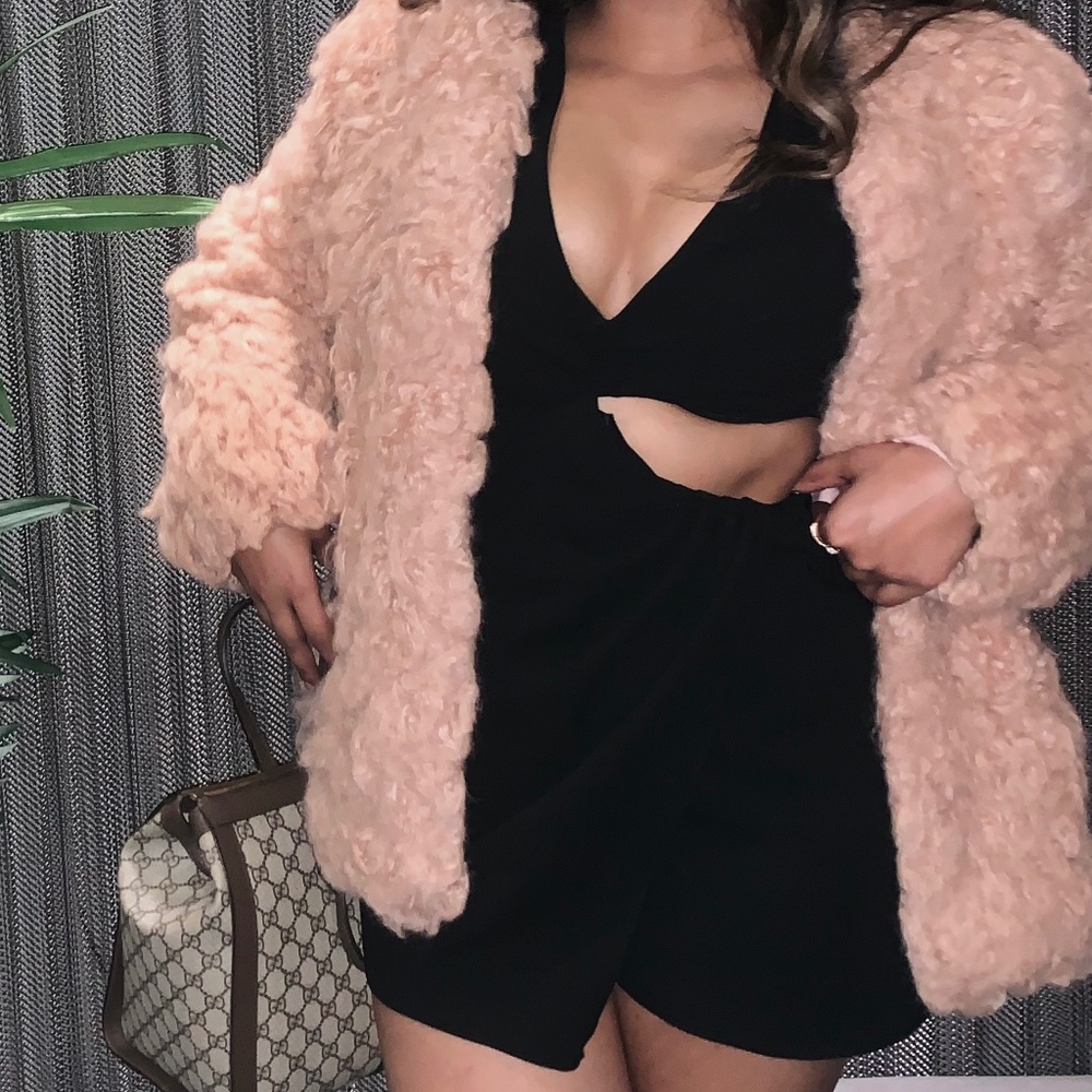Rose Pink Fur Jacket